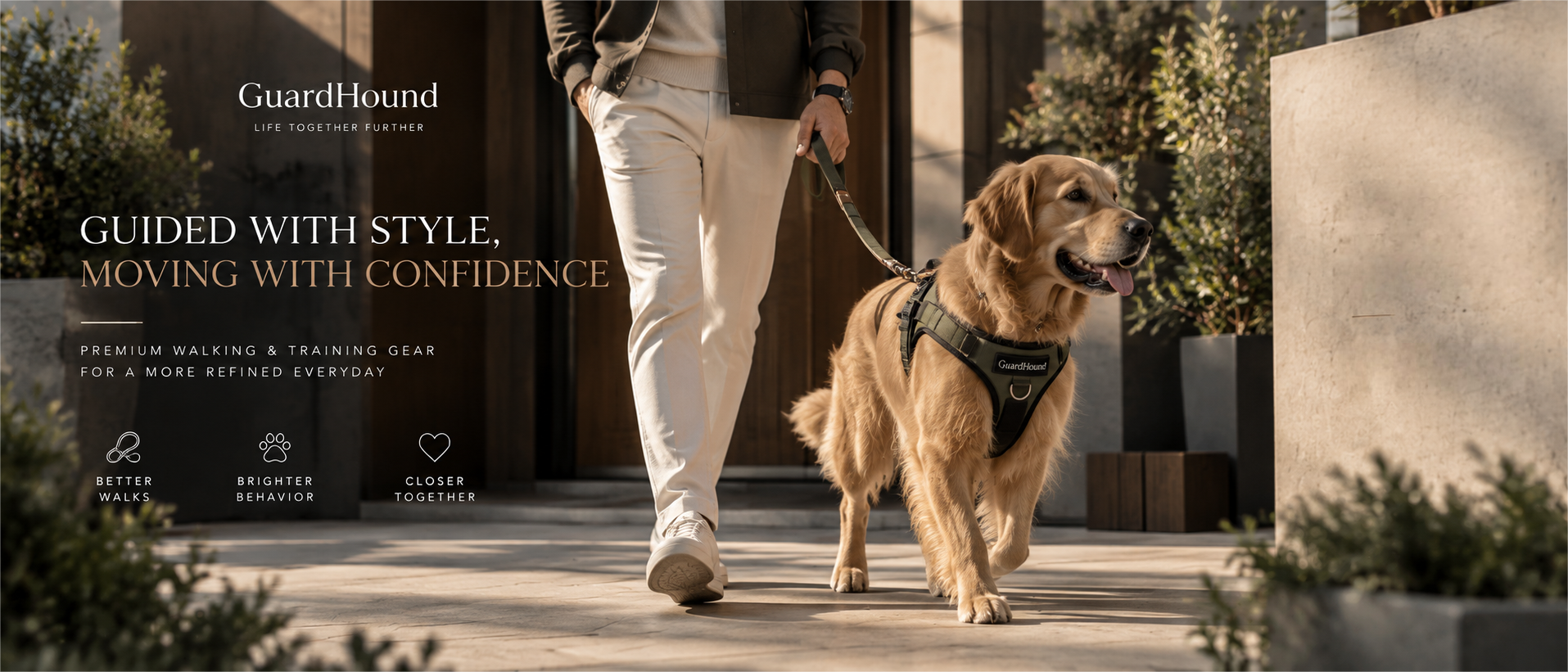GuardHound brand campaign · walking & training