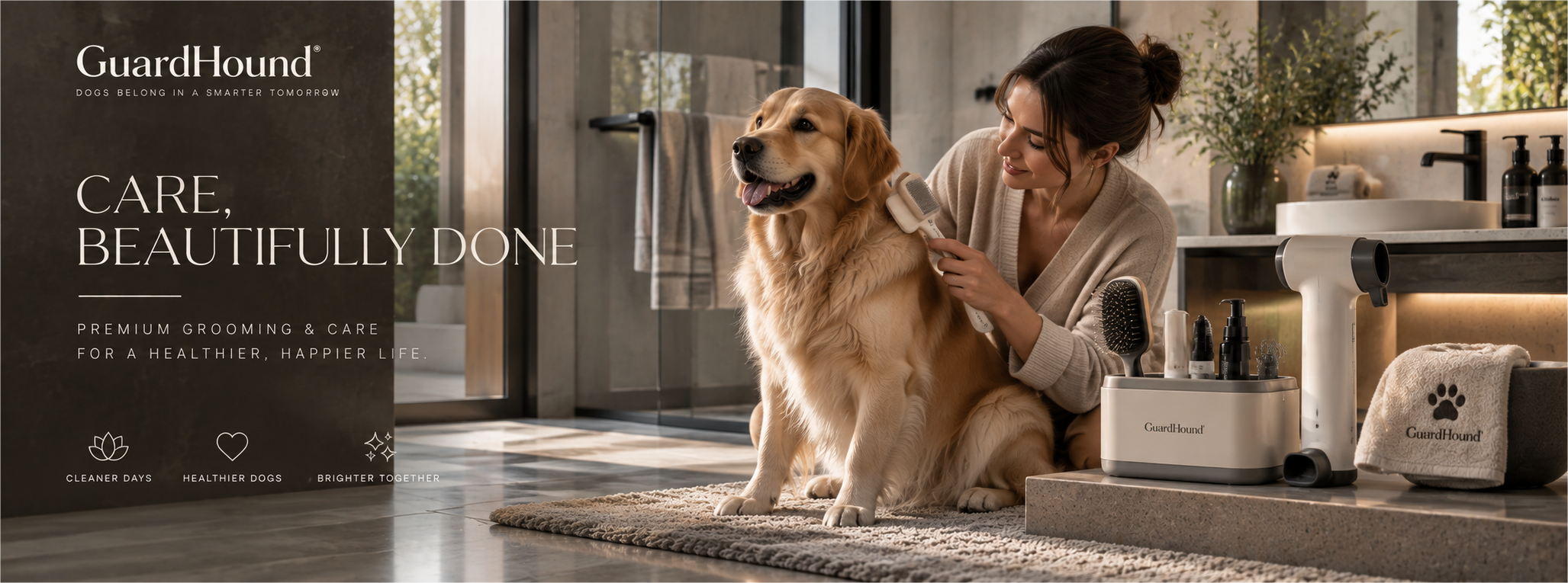 GuardHound brand campaign · dog grooming & care