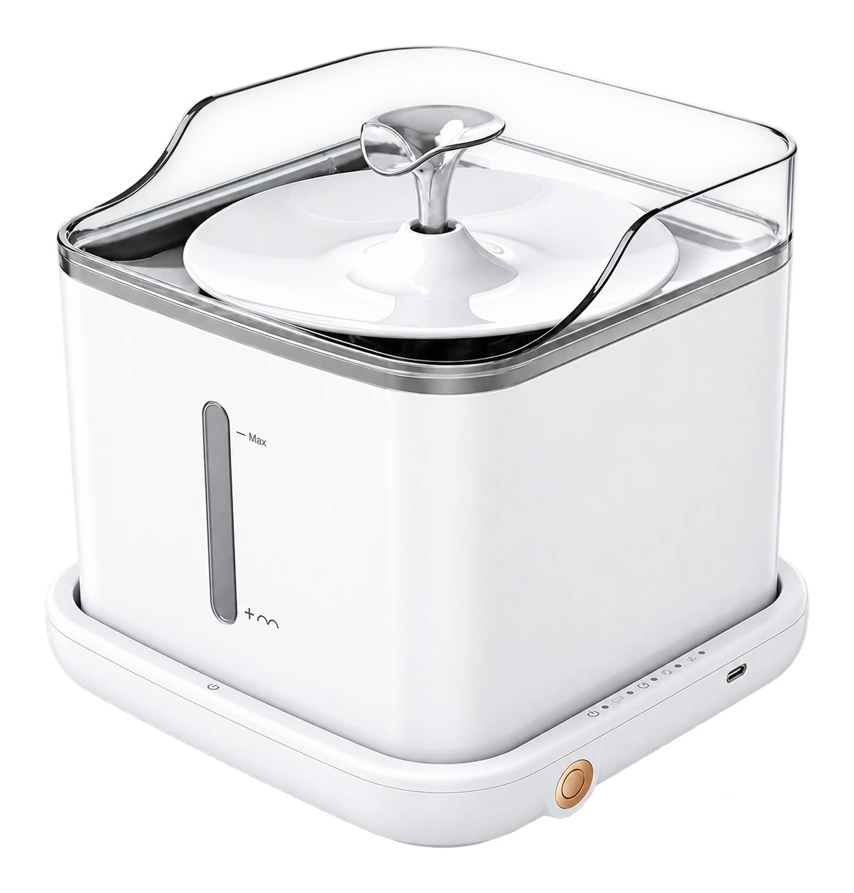 GuardHound smart pet water fountain with a circulating filtered top