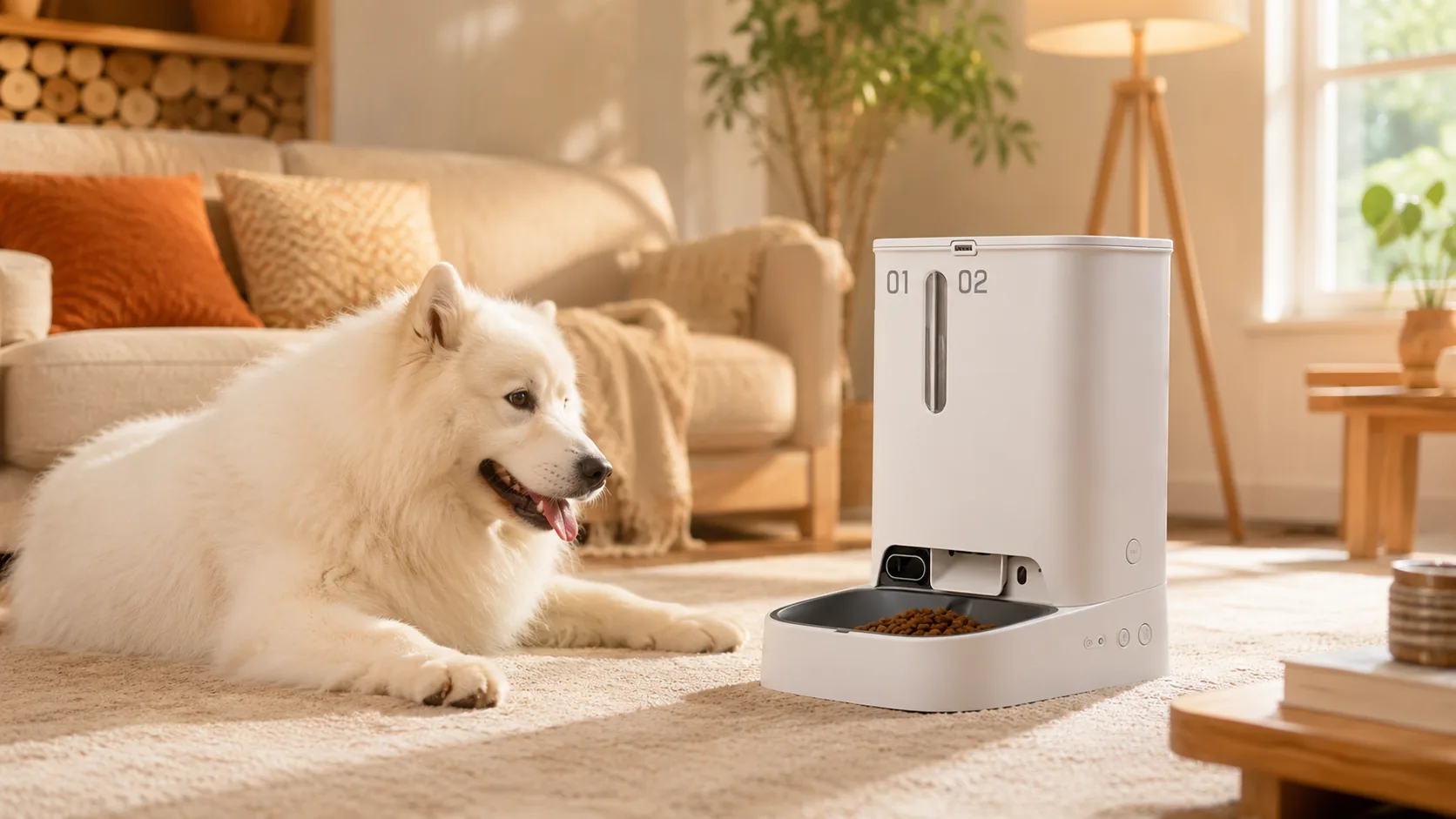 GuardHound Smart Feeder Pro · Kitchen Counter Setup · GuardHound DOG