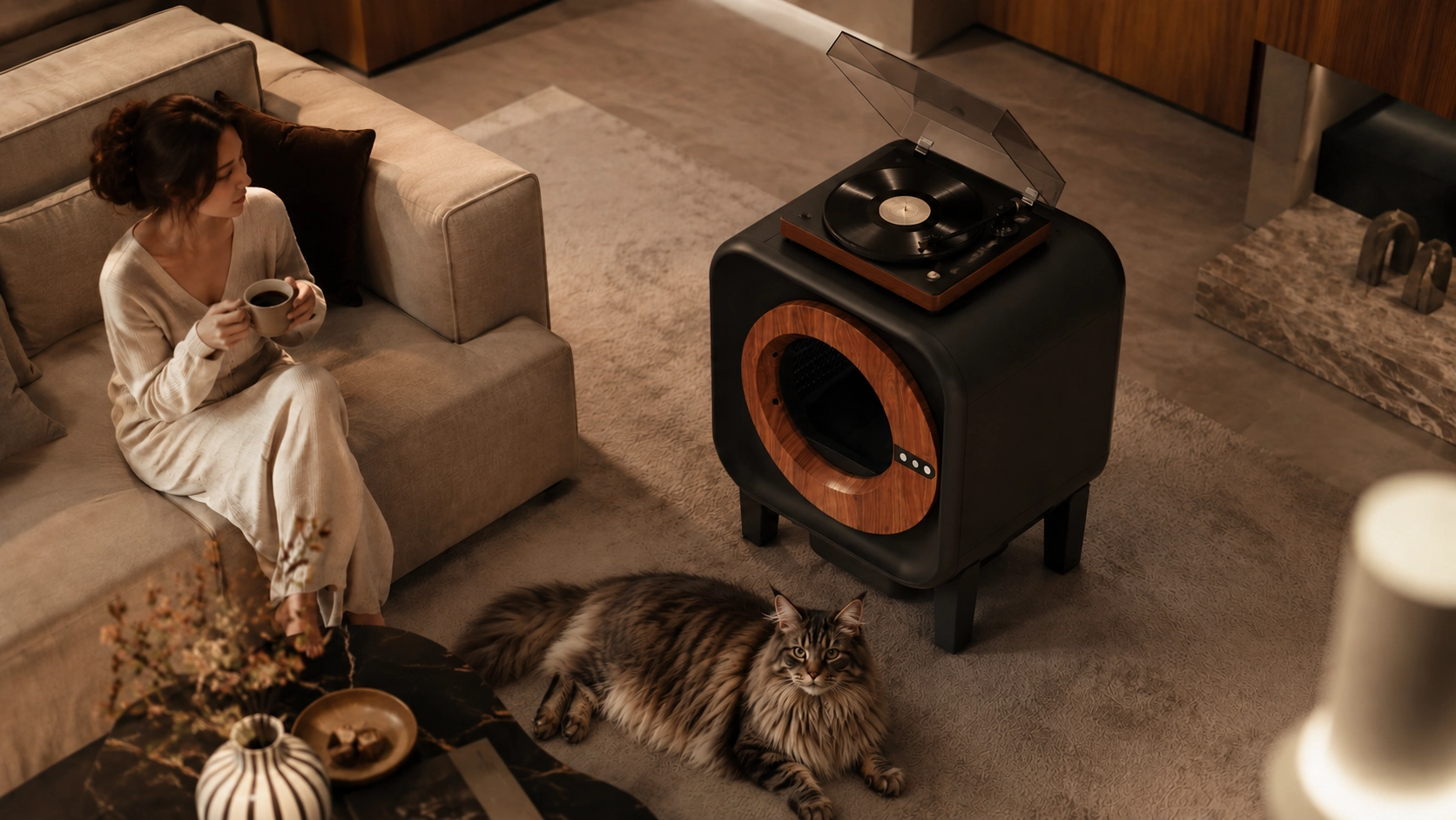 Self-Cleaning Deodorizing Litter Box · Beyond a Litter Box, It's Art · GuardLynx