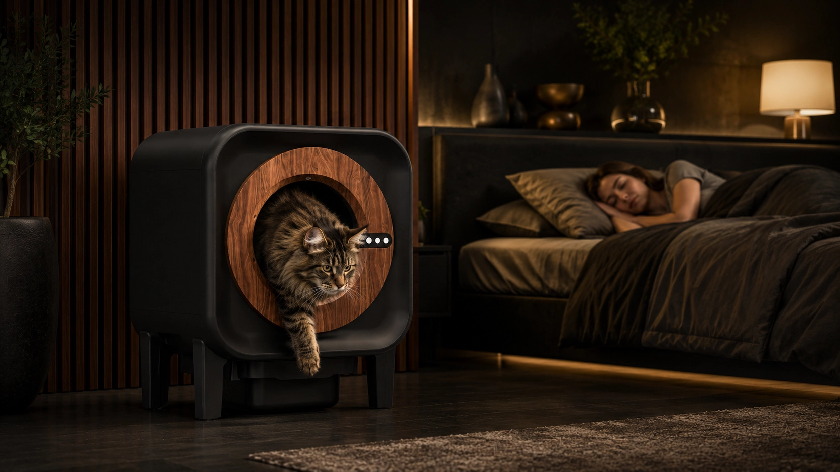 Self-Cleaning Deodorizing Litter Box · Quiet Operation for Peaceful Coexistence · GuardLynx