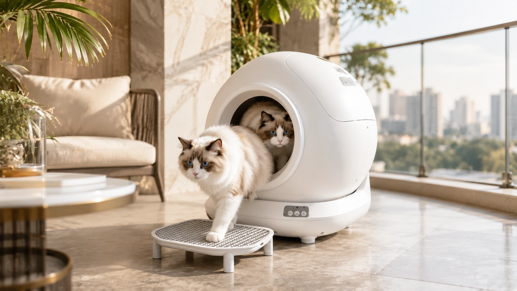 Smart Automatic Cat Litter Box · Spacious for Multi-Cat Comfort · GuardLynx