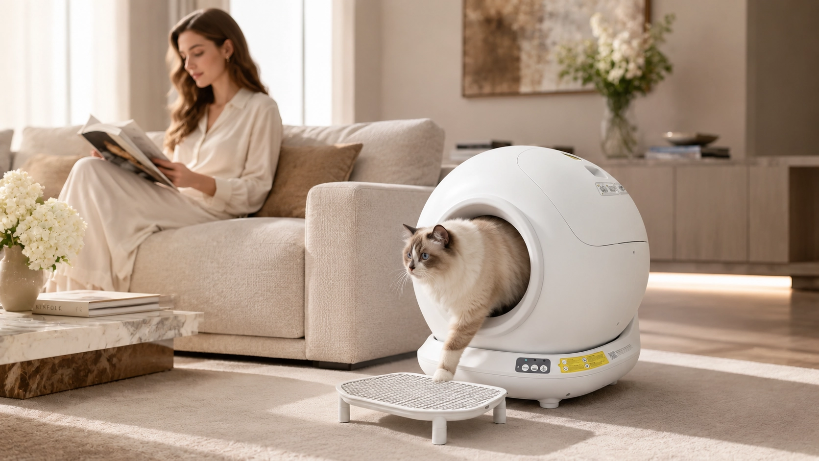 Smart Automatic Cat Litter Box · Automatic Cleaning, Effortless Living · GuardLynx