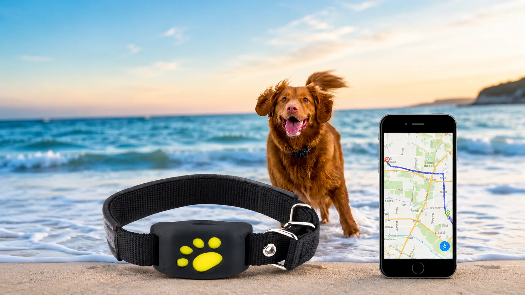 GPS Pet Tracker · Customizable Safe Zones · GuardHound DOG