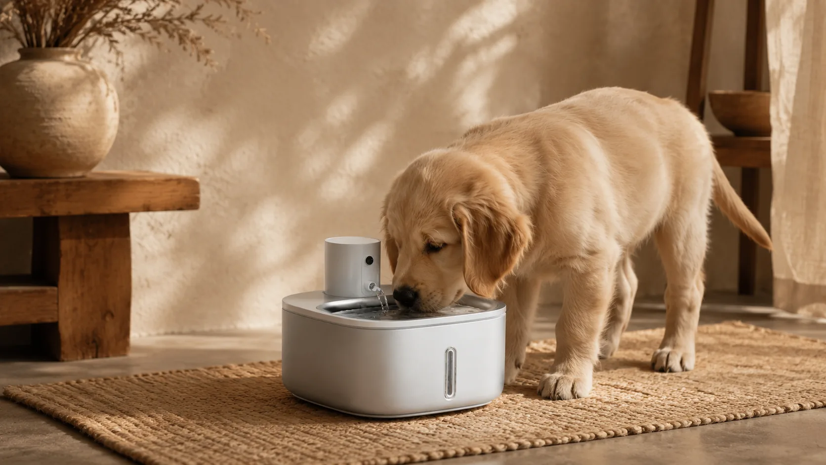 GuardHound Smart Water Fountain for Pets · Nighttime Use · GuardHound DOG