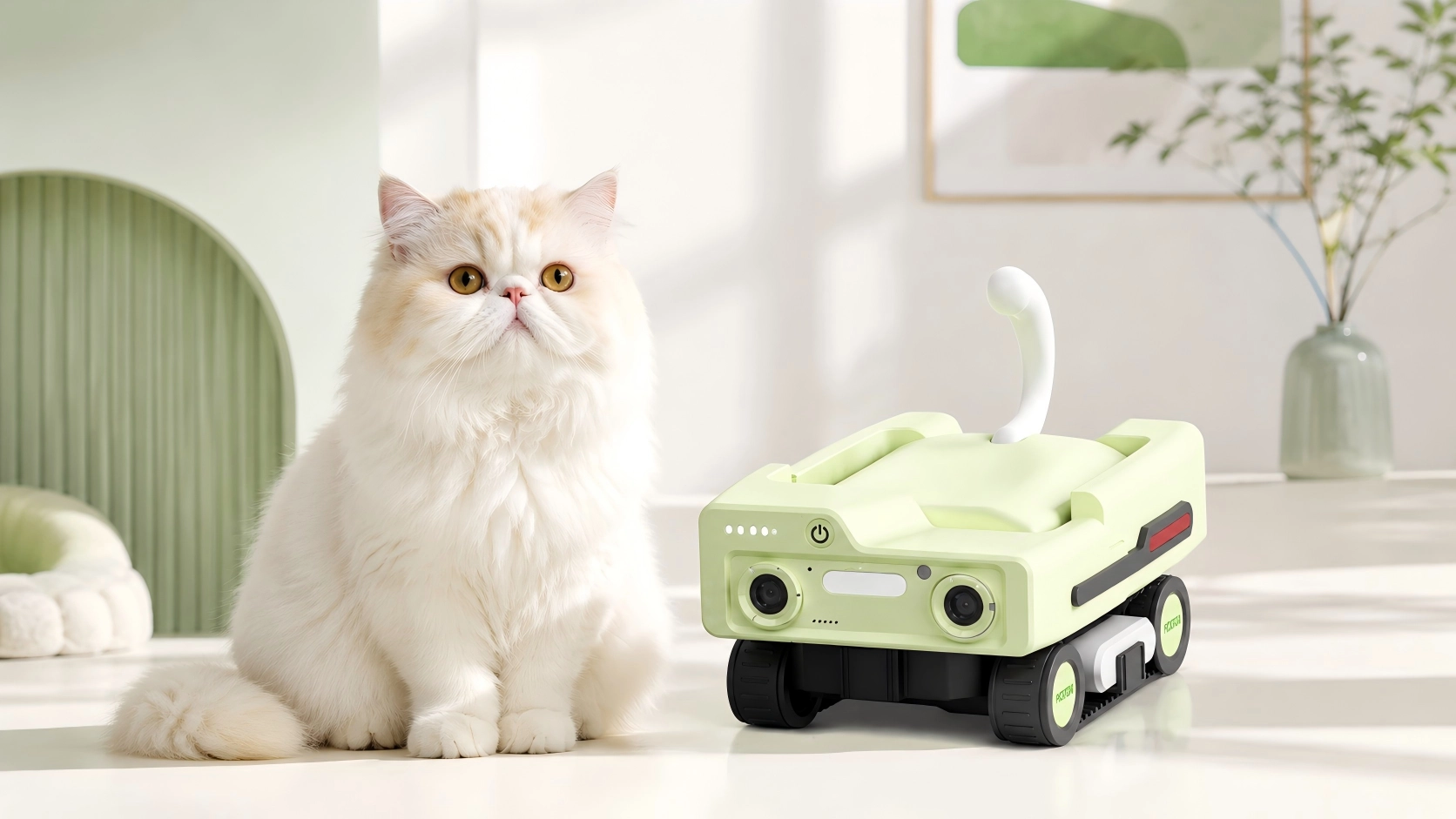 PetPlayMove Smart Interactive Camera · Mint Green · GuardLynx