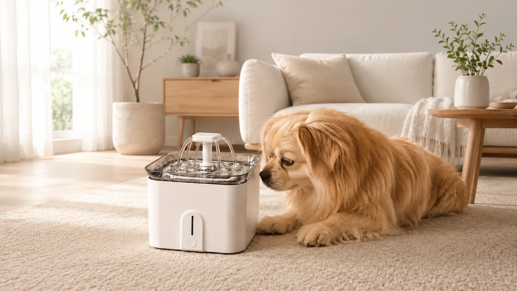 Pet Water Fountain with Circulation Filter · GuardHound DOG