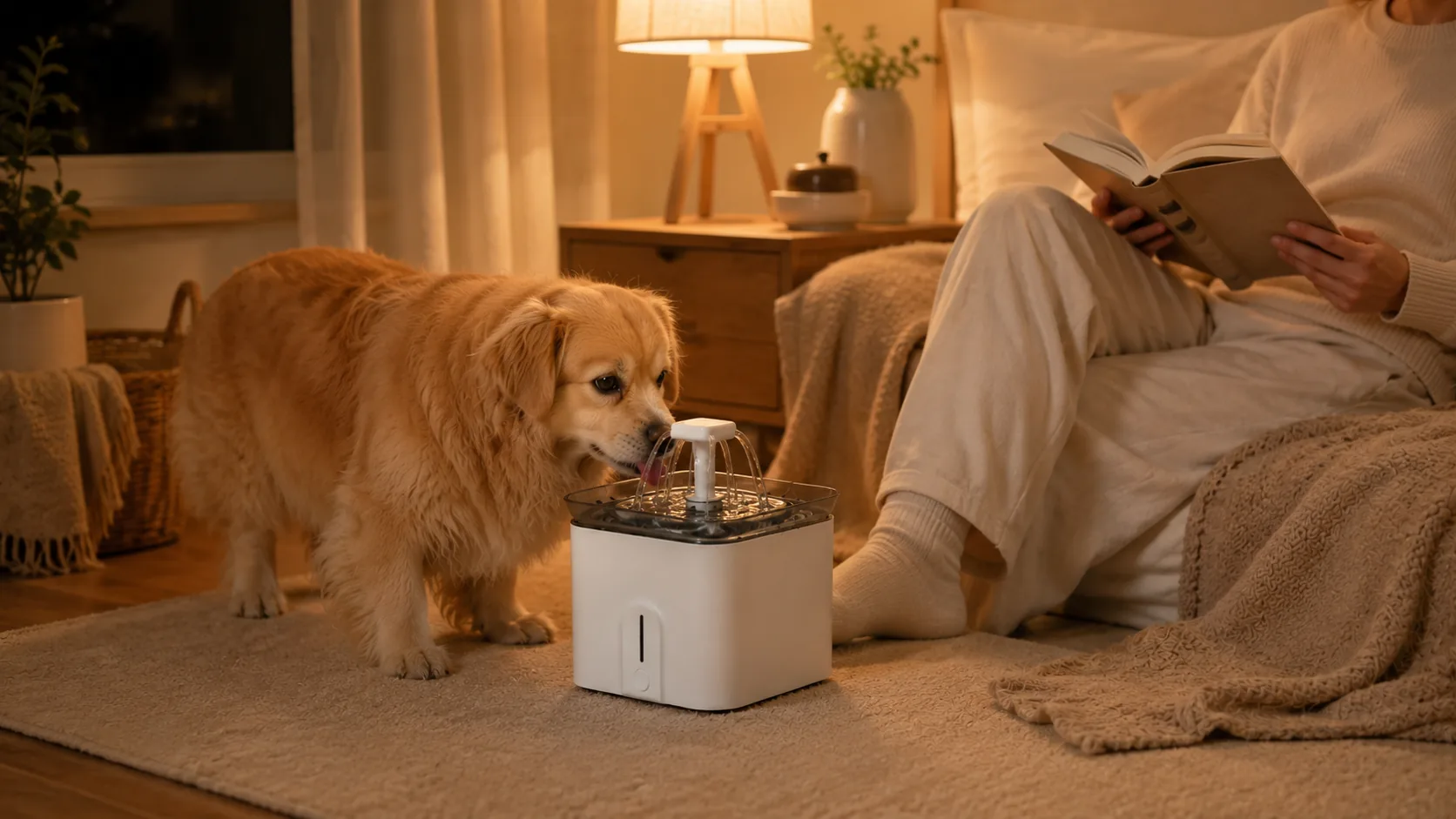 Pet Water Fountain with Circulation Filter · Multi-Pet Household · GuardHound DOG