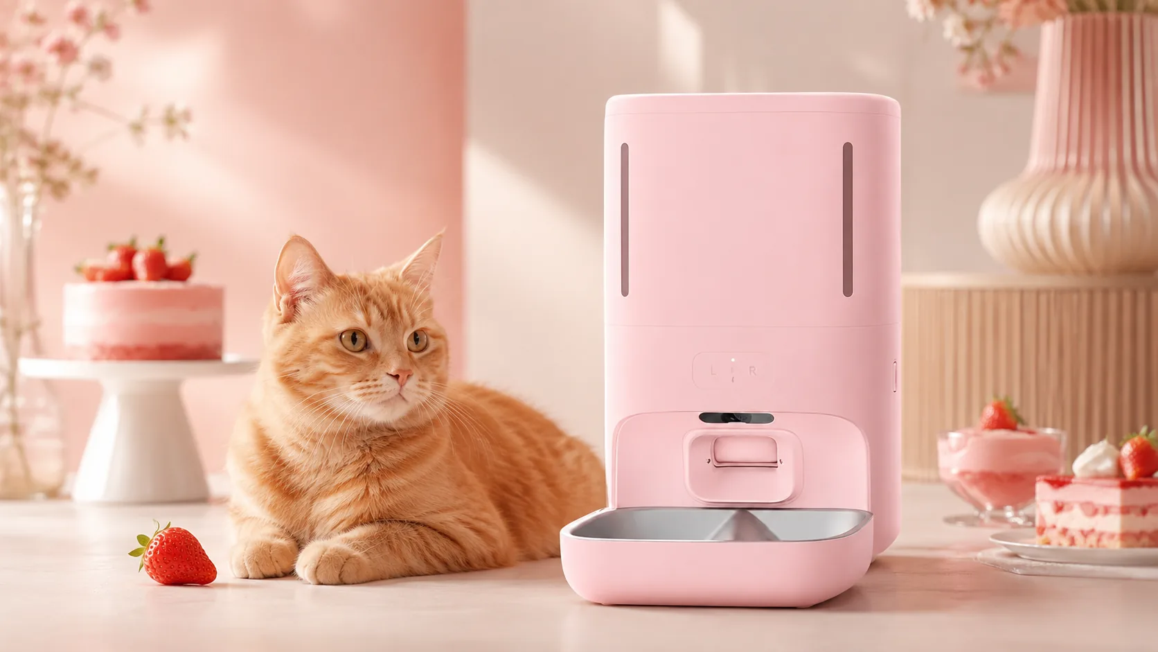GuardLynx Mousse Smart Weighing Feeder · Strawberry Mousse · GuardLynx