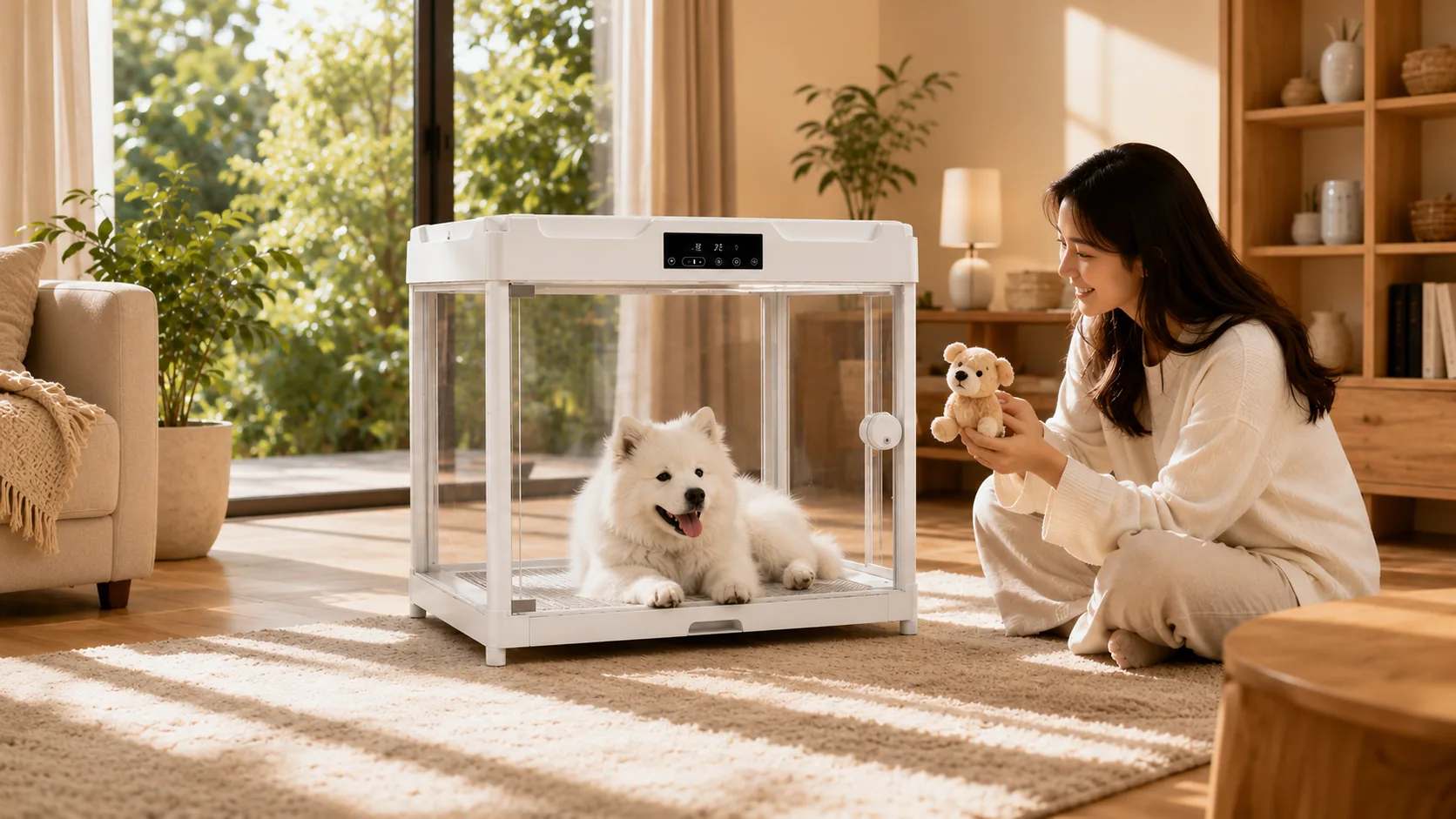 GuardHound All-Smart Pet Cabin · Real-Time Monitoring · GuardHound DOG