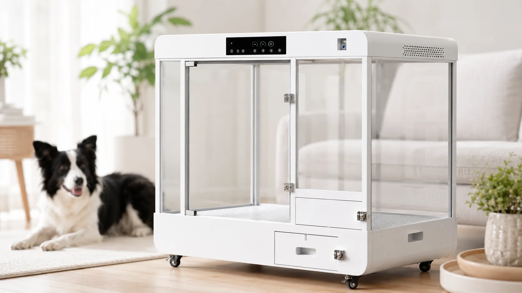 GuardHound Smart Climate-Controlled Pet Cabin · Smart App Integration · GuardHound DOG