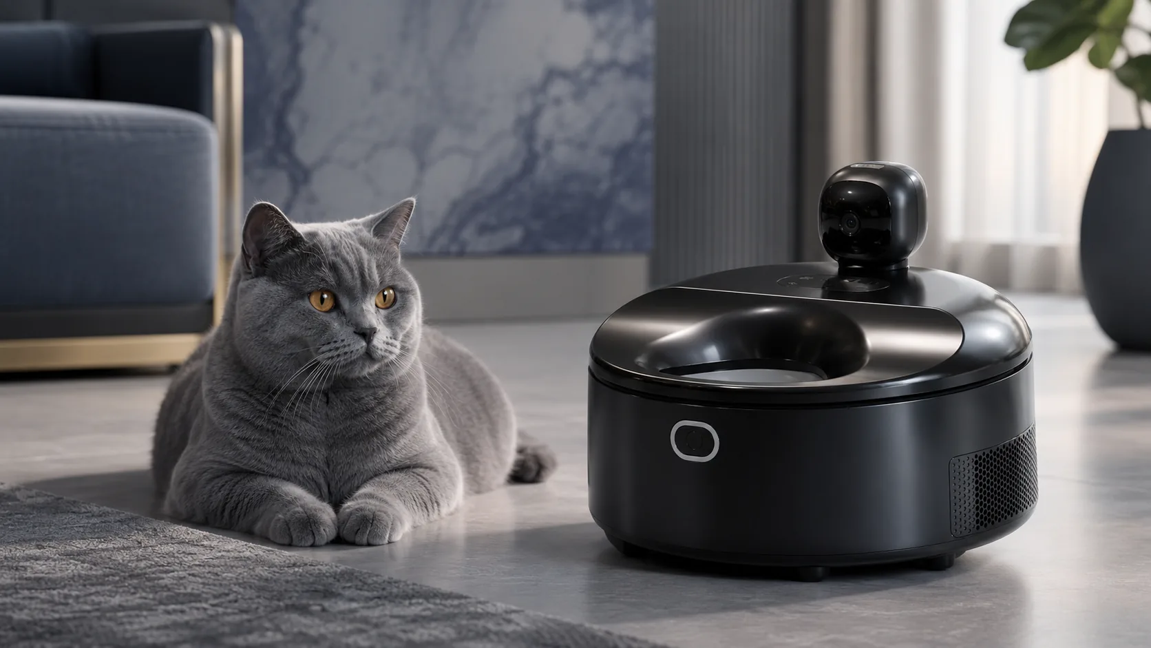 Fresh Food Meal Feeder with Temperature Control · Midnight Black · GuardLynx