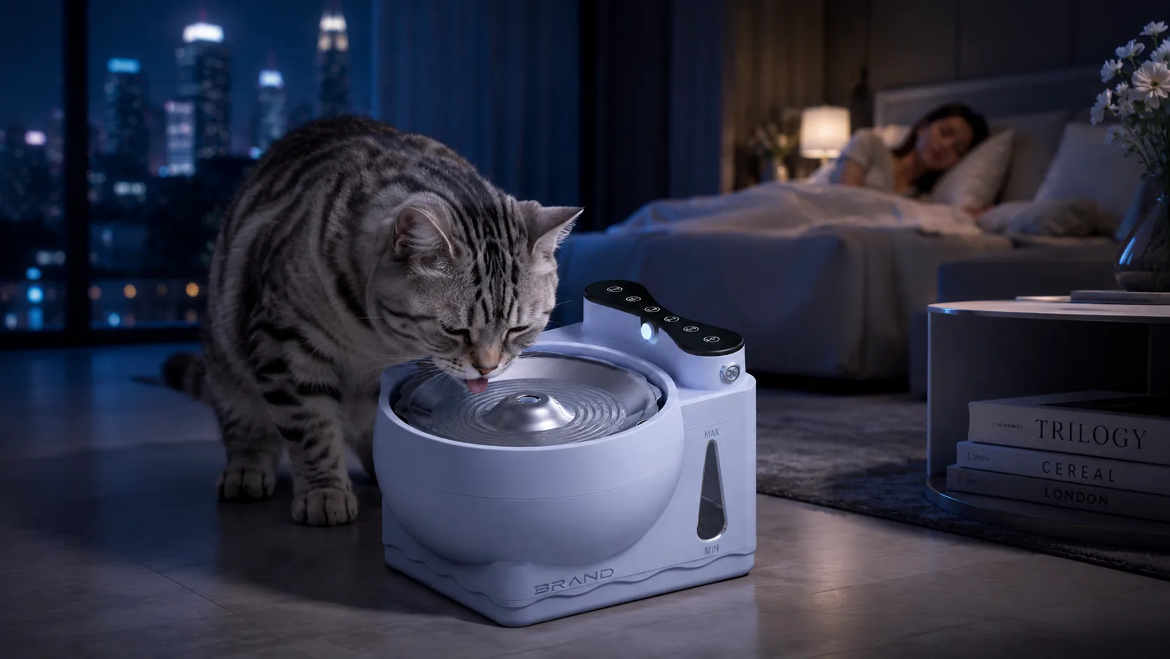 Hydrogen-Rich Smart Pet Water Dispenser · Nighttime Quiet Companion · GuardLynx