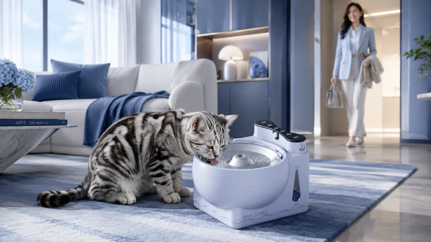 Hydrogen-Rich Smart Pet Water Dispenser · Instant Fresh Water · GuardLynx