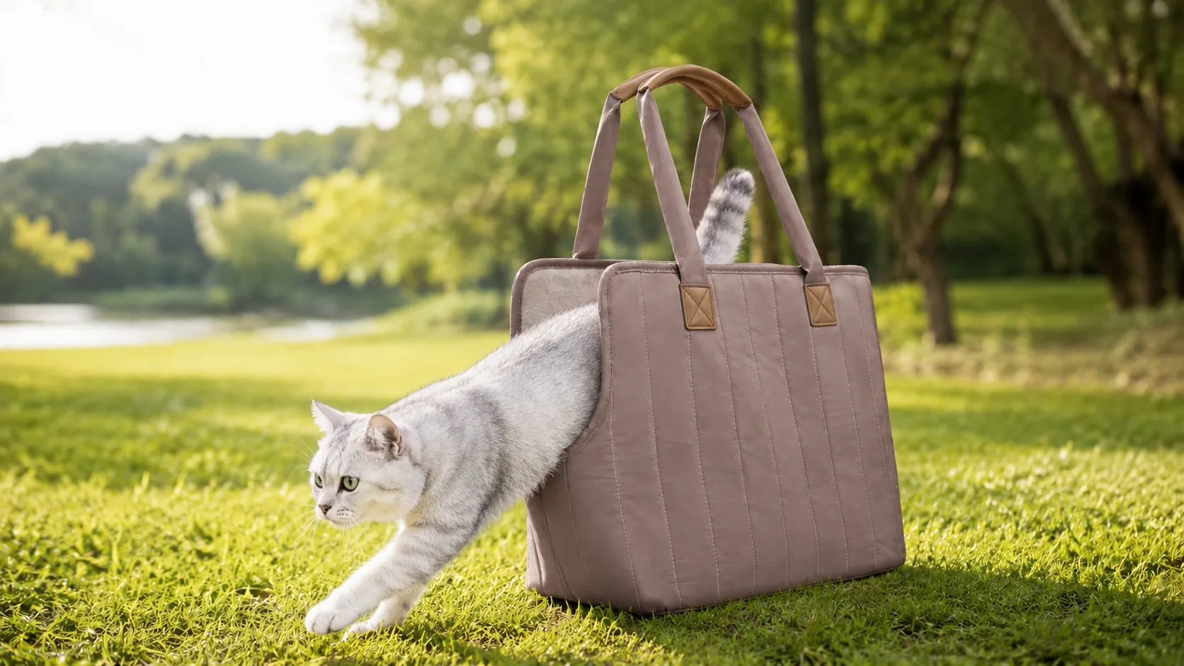 Luxury Waterproof Shoulder Cat Carrier Bag · GuardLynx