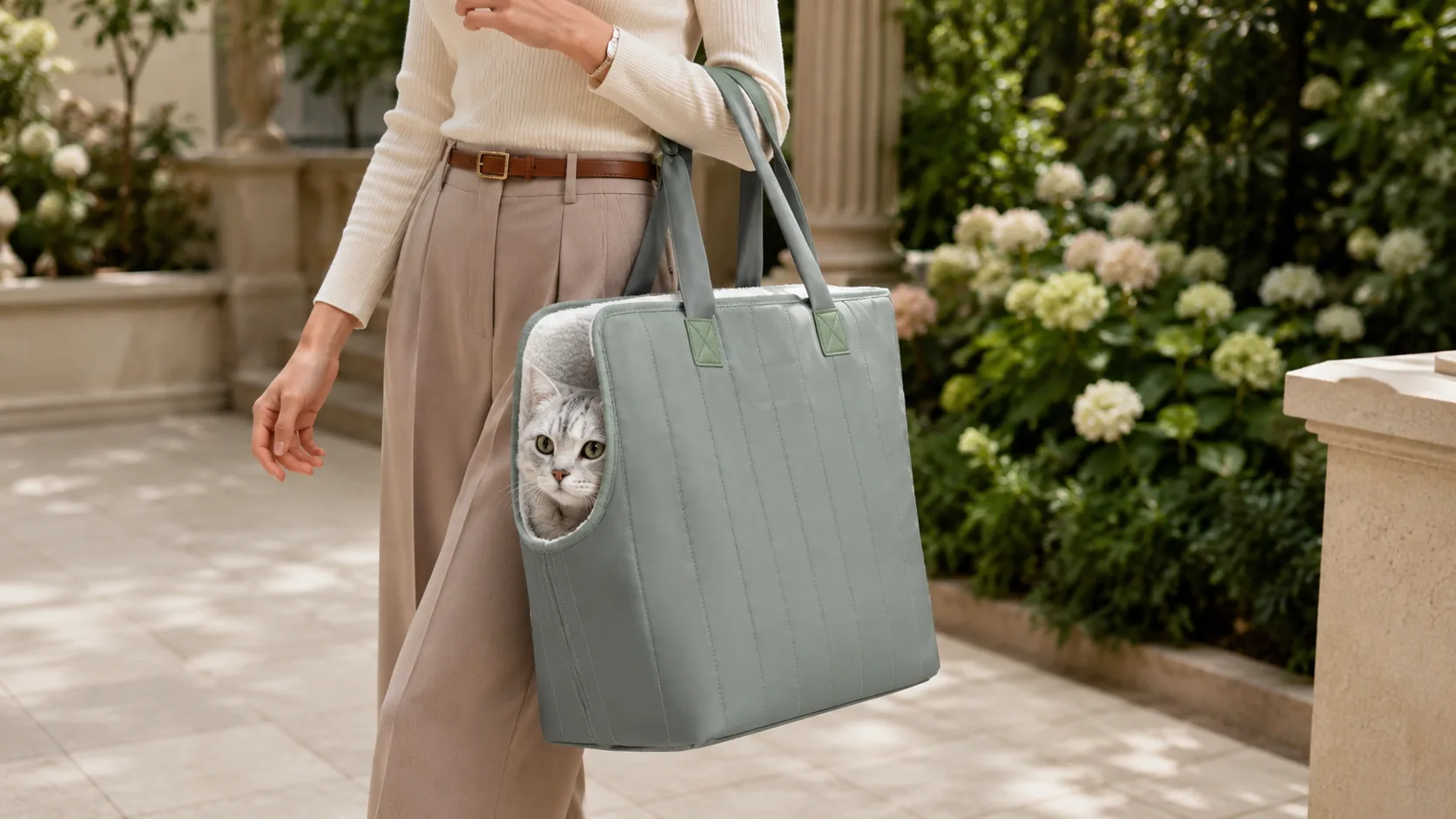 Luxury Waterproof Shoulder Cat Carrier Bag · Large Capacity · GuardLynx