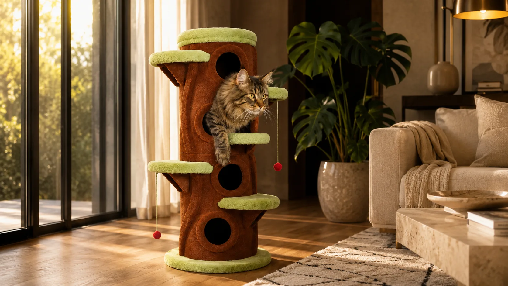 Tree Hollow Multi-Level Cat Tree · Ancient Tree Brown · GuardLynx