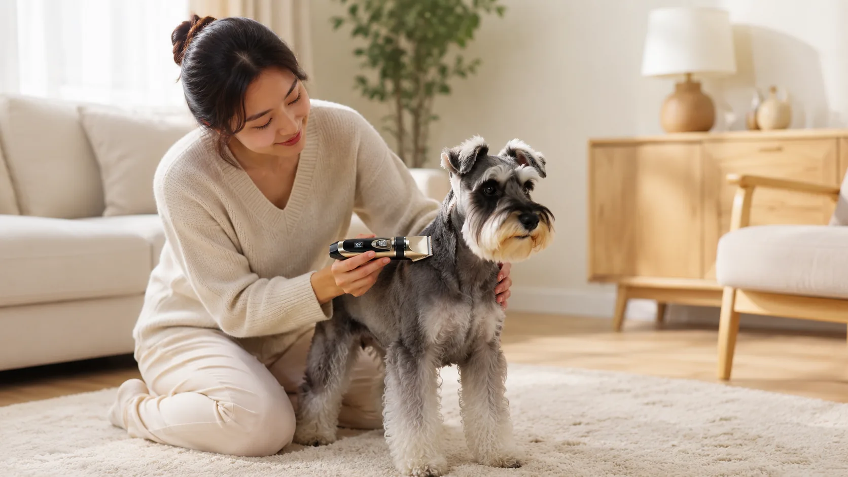 Smart Pet Clipper with Precision Guard · Precision 0.8-2.0mm Guard · GuardHound DOG