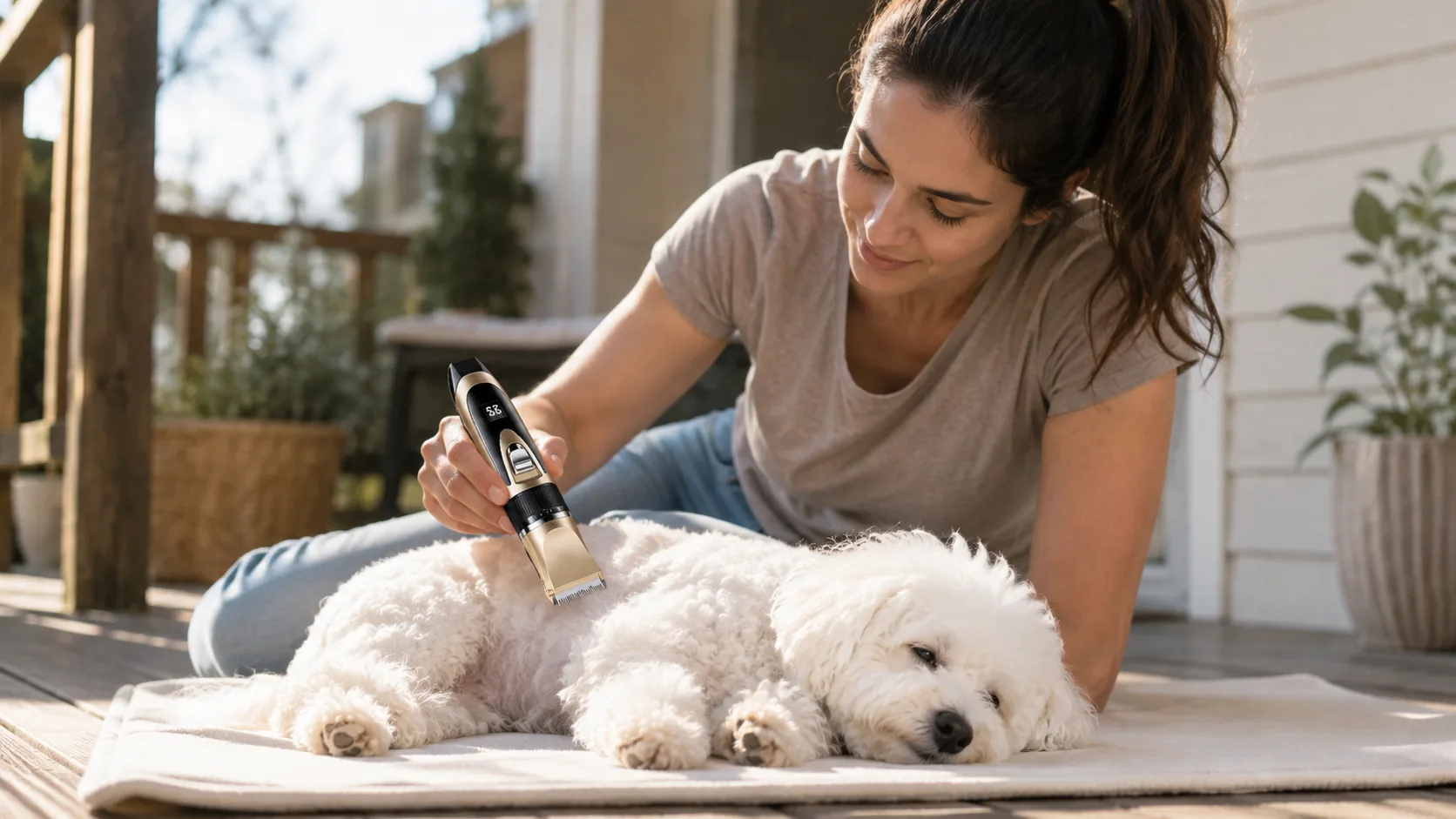 Smart Pet Clipper with Precision Guard · Whisper-Quiet Motor · GuardHound DOG