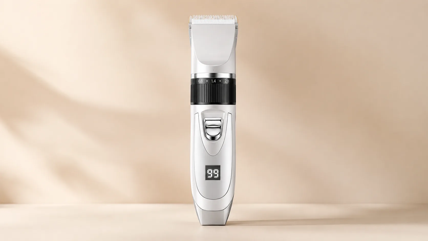 Smart Pet Clipper with Precision Guard · Cloud Frost White · GuardHound DOG