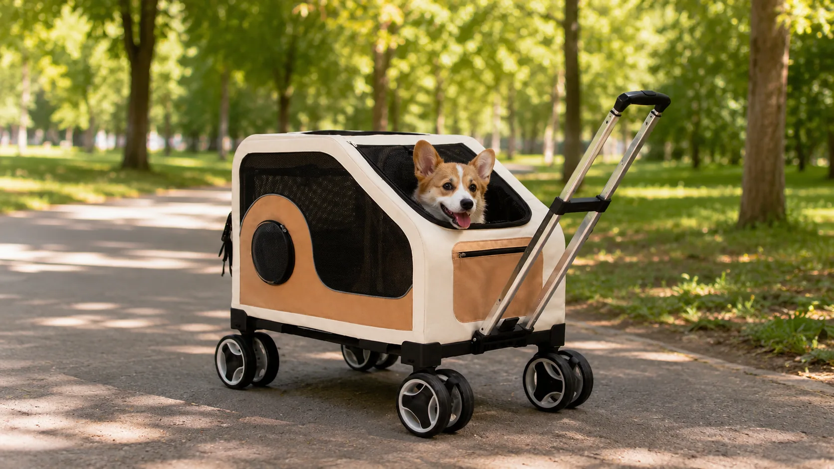 GuardHound Outdoor Pet Travel Luggage · Secure Enclosed Cabin · GuardHound DOG
