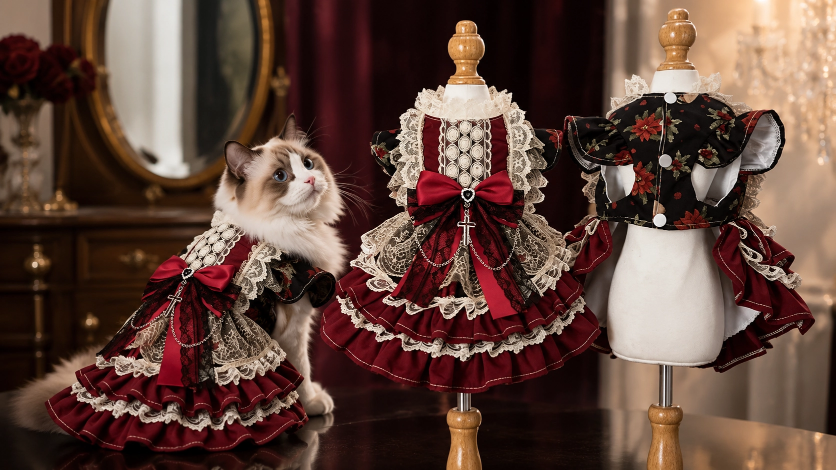 Lolita Vintage Cat Dress · Layered Fluff · GuardLynx