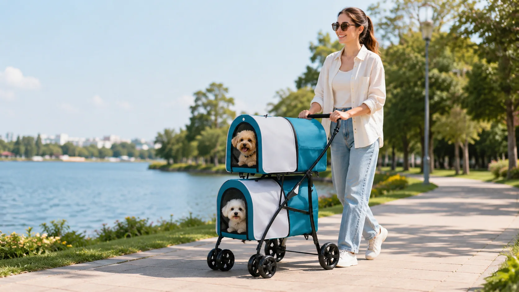 GuardHound Double-Decker Pet Stroller · Double-Decker Space · GuardHound DOG