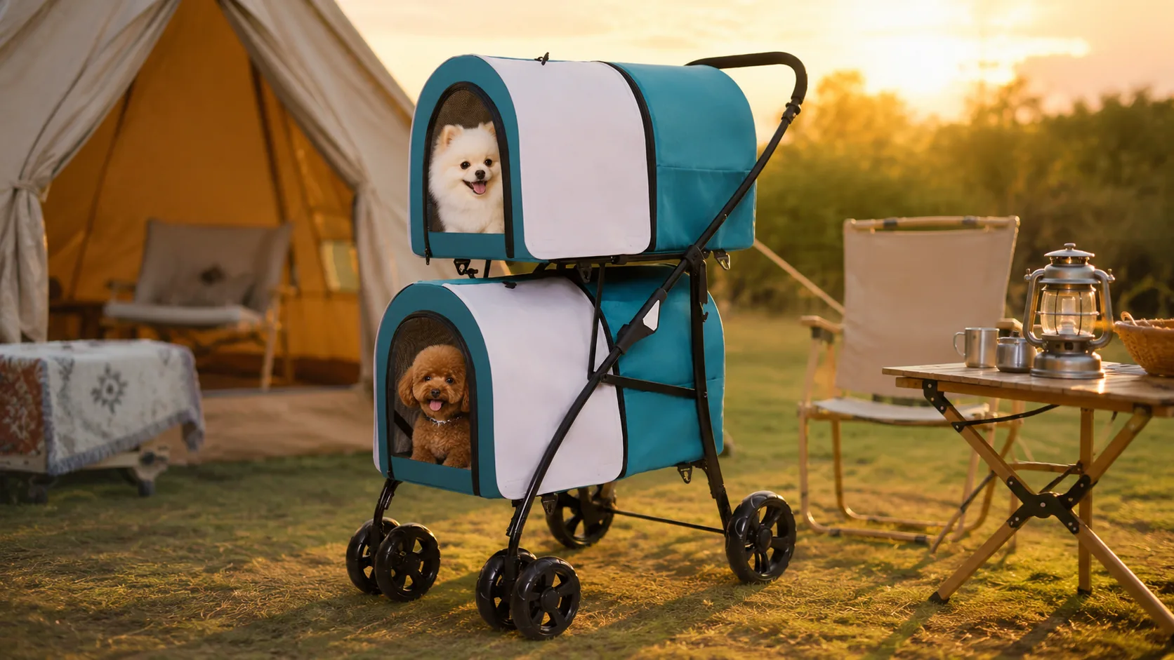 GuardHound Double-Decker Pet Stroller · Aluminum Frame · GuardHound DOG