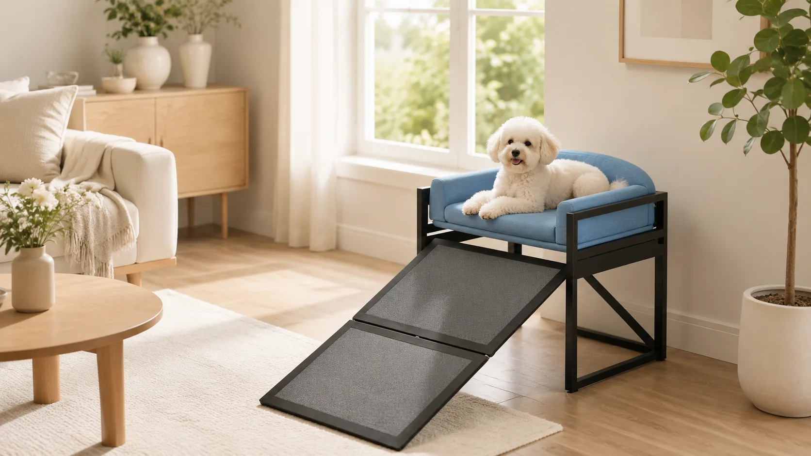 Dog Ramp Pet Sofa with Steps · Soft Fabric · GuardHound DOG