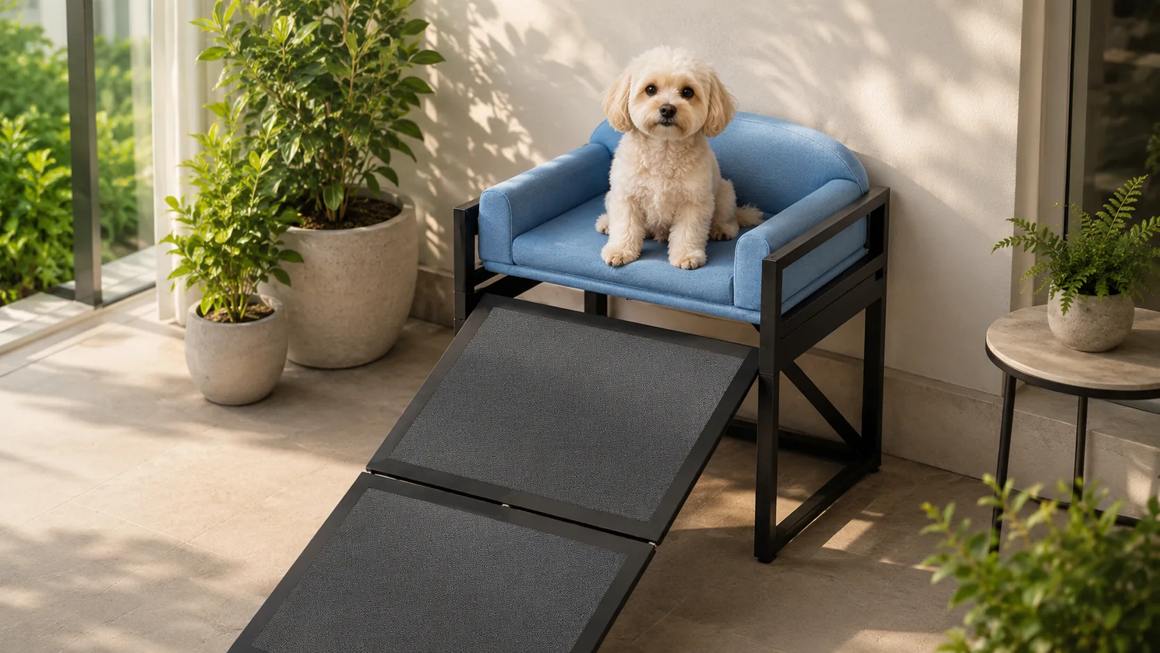 Dog Ramp Pet Sofa with Steps · Sturdy Frame · GuardHound DOG