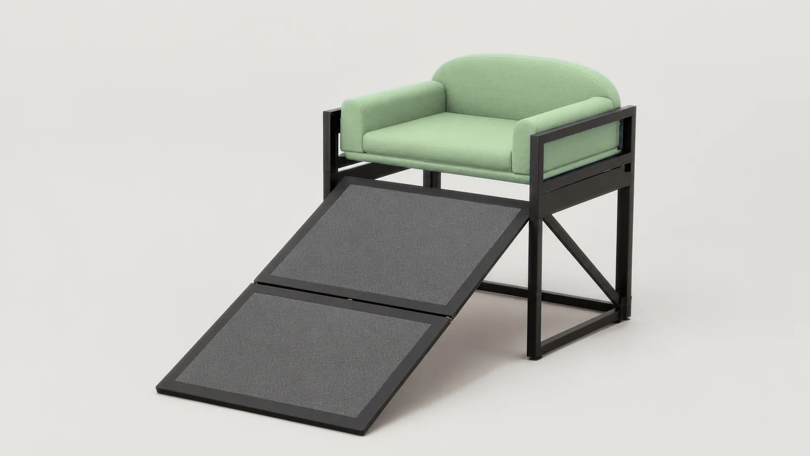 Dog Ramp Pet Sofa with Steps · Sage Green · GuardHound DOG