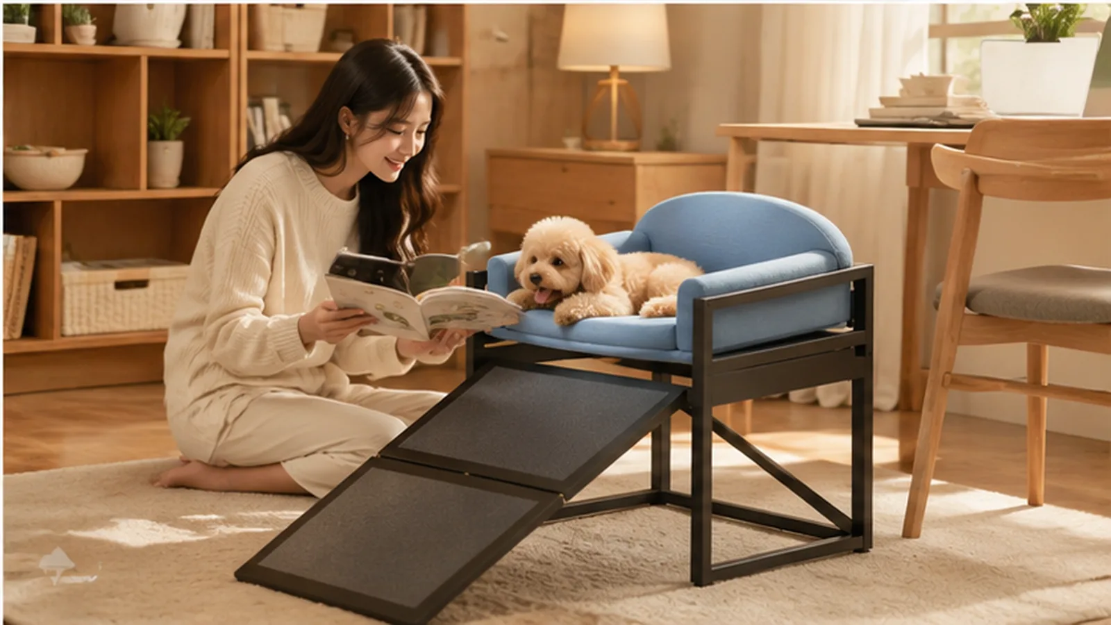 Dog Ramp Pet Sofa with Steps · Afternoon Study · GuardHound DOG