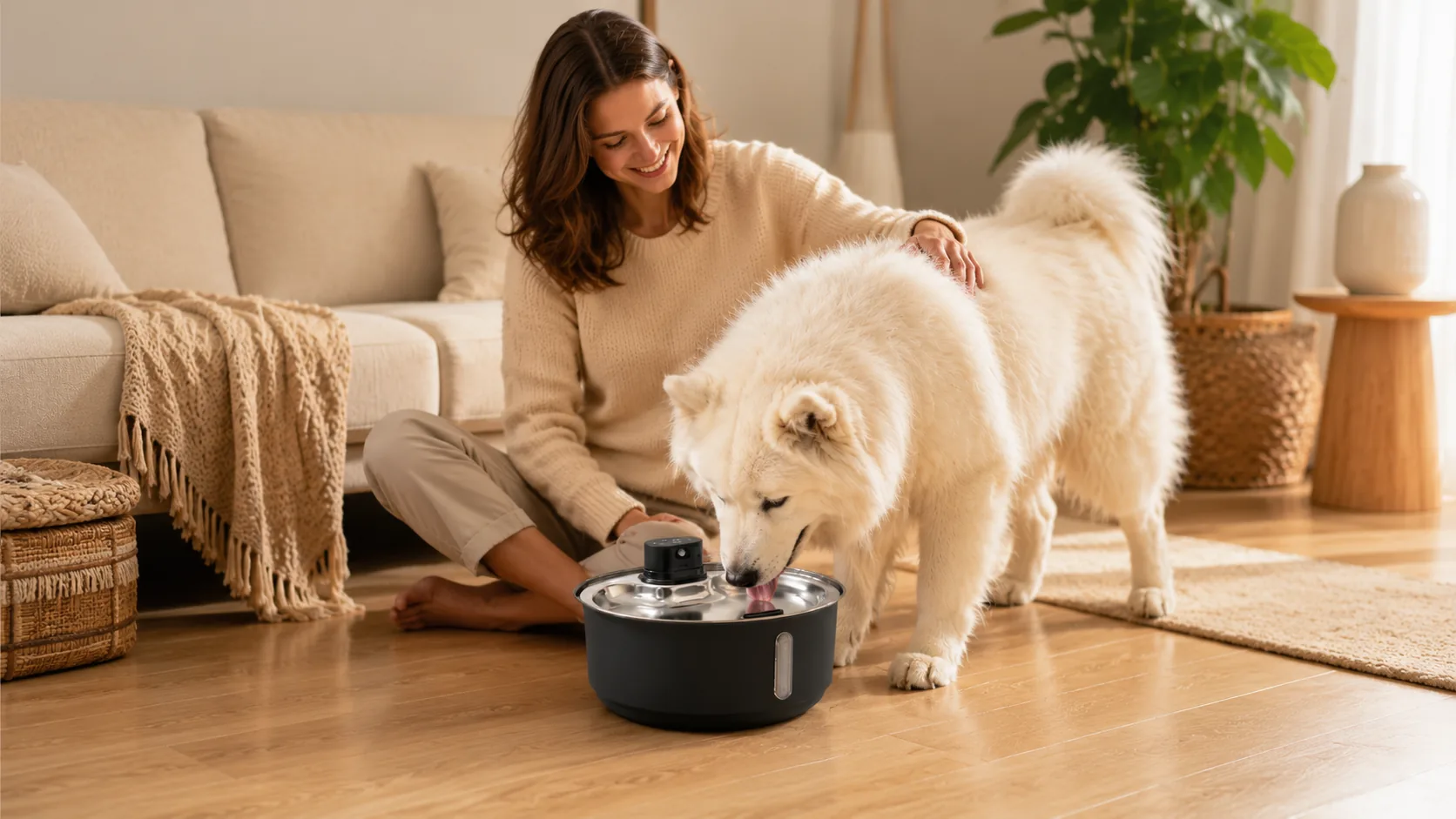 Smart Pet Water Fountain Stainless Steel · Study Companionship · GuardHound DOG