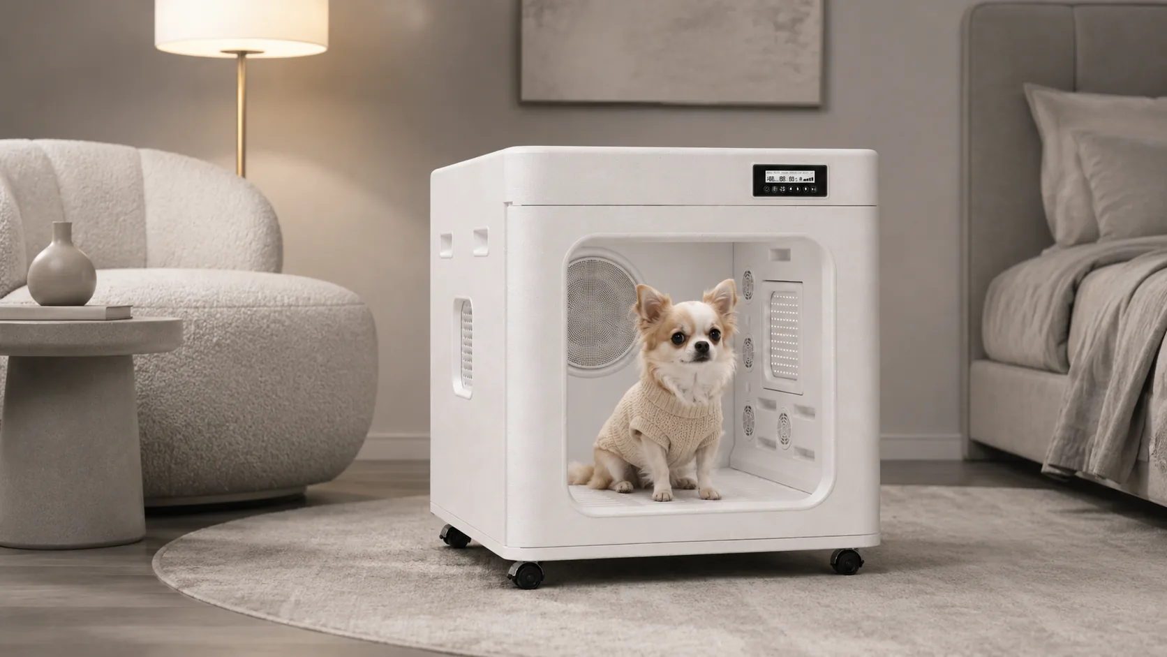 Smart Pet Drying Box with UV Sterilization · GuardHound DOG