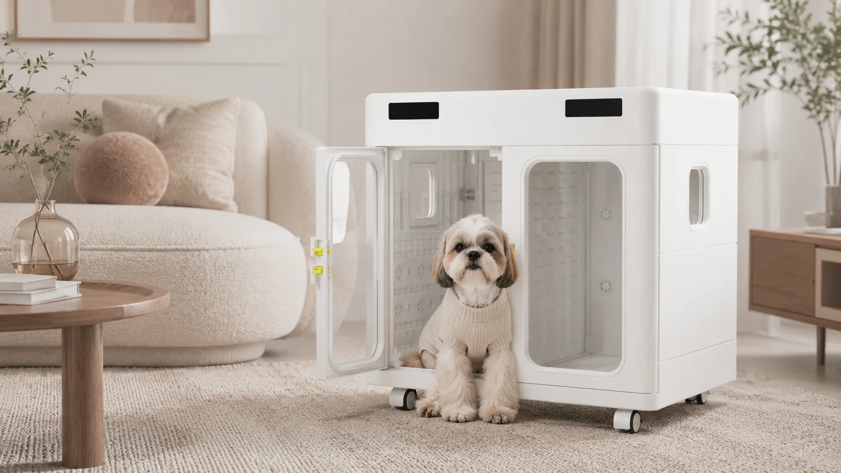 Smart Pet Drying Box with Intelligent Temperature Control · Spacious Dual-Door Design · GuardHound DOG