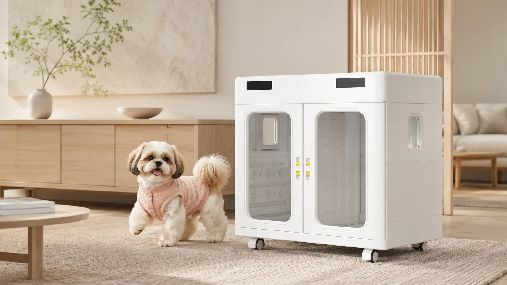 Smart Pet Drying Box with Intelligent Temperature Control · Smooth-Rolling Casters · GuardHound DOG