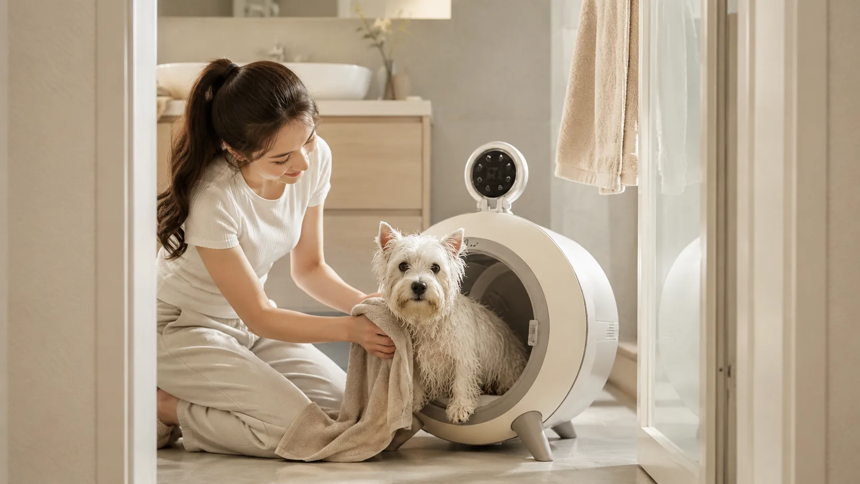 GuardHound Smart Silent Pet Dryer · Evening Laundry Room Care · GuardHound DOG