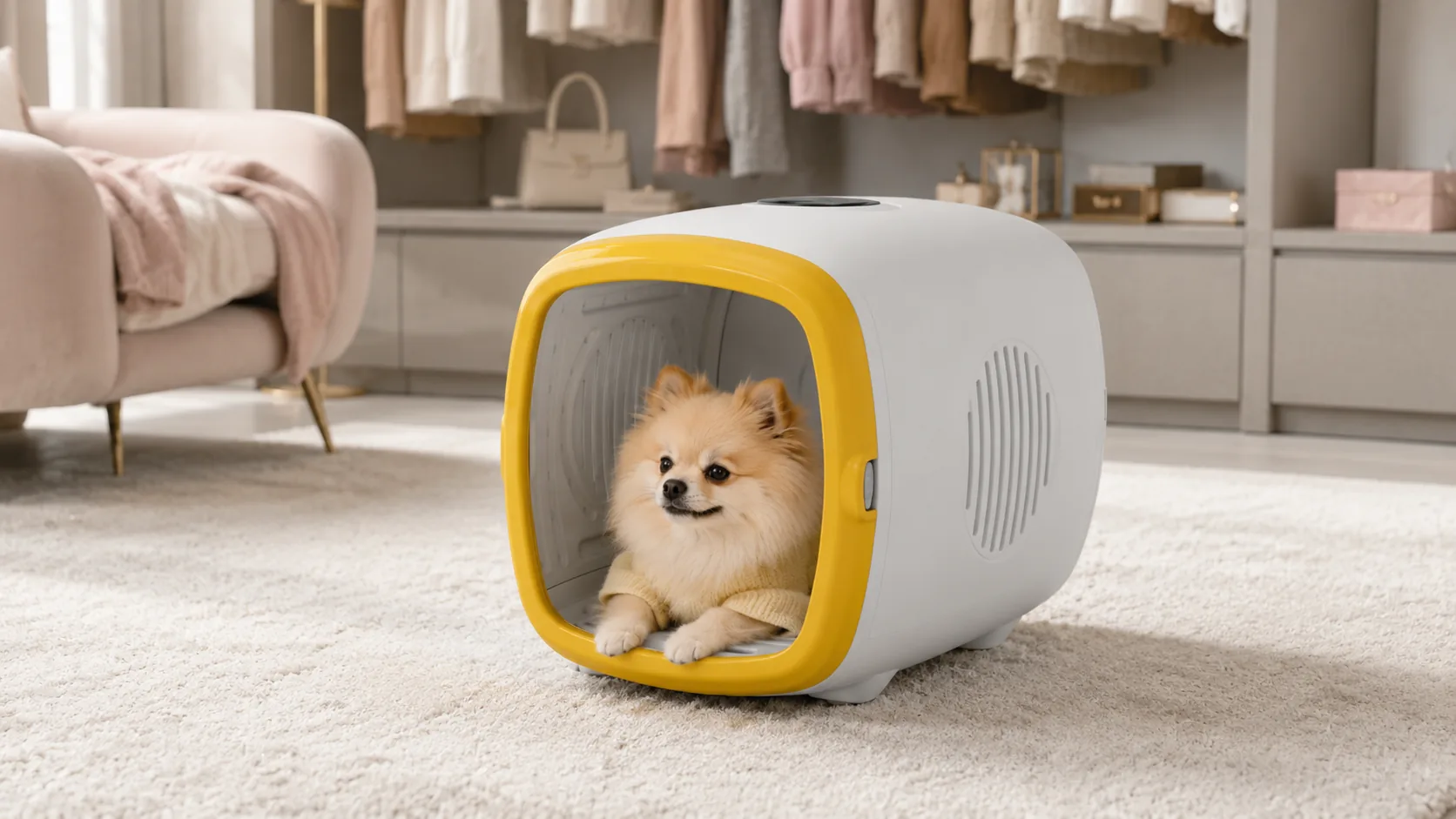 GuardHound Smart Pet Drying Cabinet · Multiple Fan Speeds · GuardHound DOG