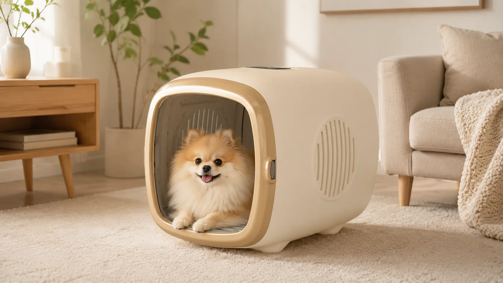 GuardHound Smart Pet Drying Cabinet · Warm Beige · GuardHound DOG