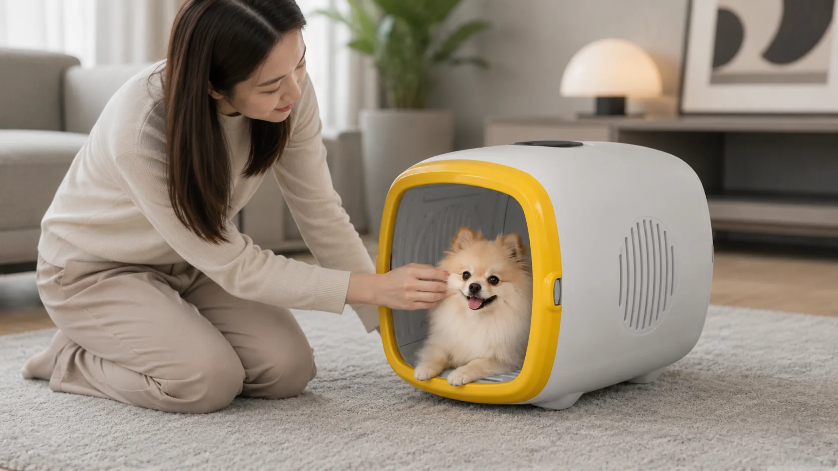 GuardHound Smart Pet Drying Cabinet · Morning Kitchen Drying · GuardHound DOG
