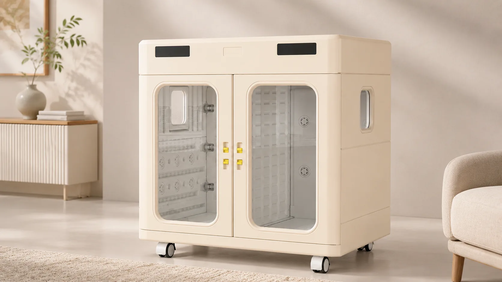 Smart Pet Drying Box with Intelligent Temperature Control · Warm Cream · GuardHound DOG