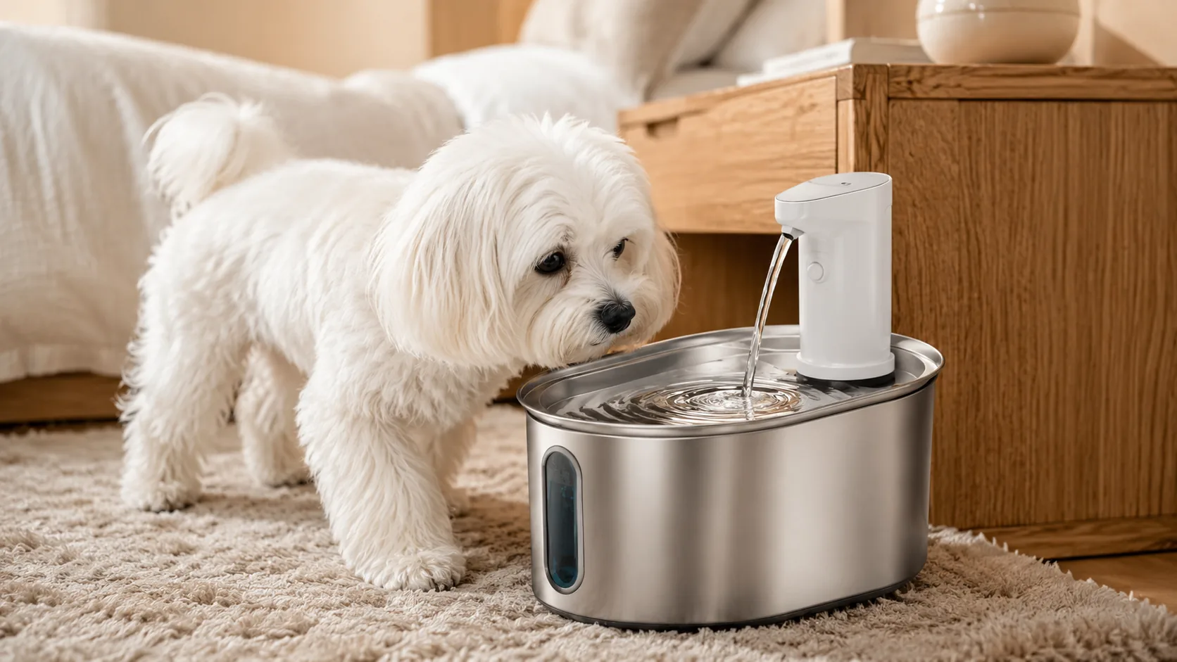 GuardHound Stainless Steel Smart Pet Water Fountain · 3.2L Large Capacity · GuardHound DOG