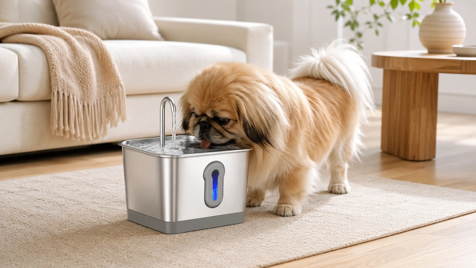 GuardHound Stainless Steel Smart Water Fountain · 304 Stainless Steel · GuardHound DOG