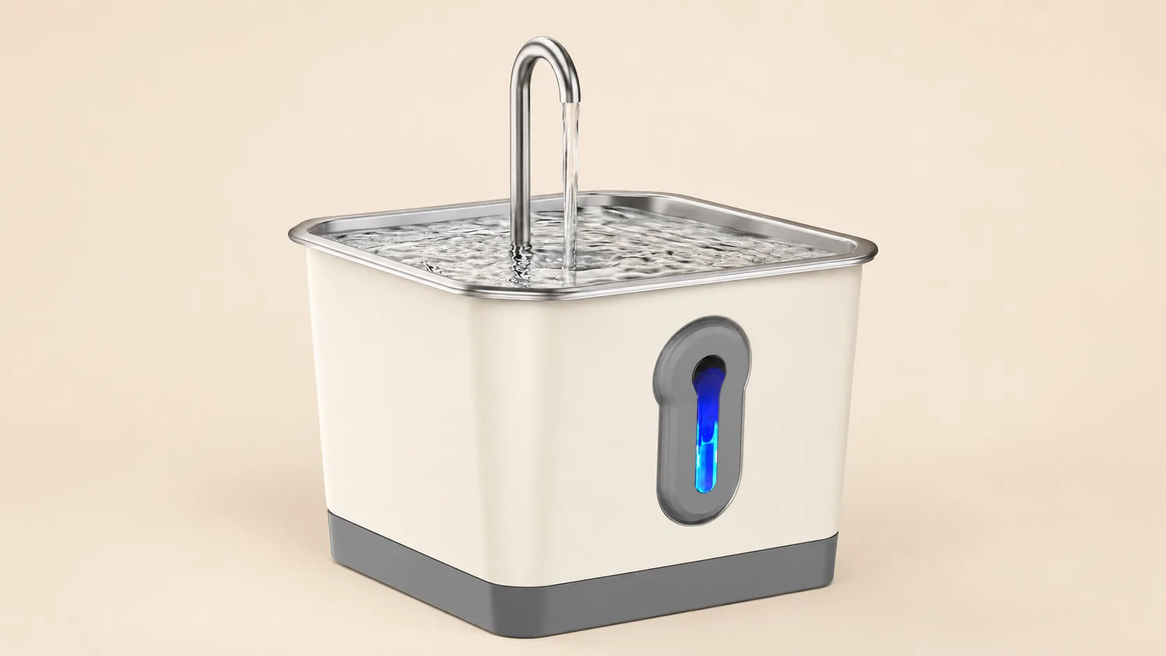 GuardHound Stainless Steel Smart Water Fountain · Warm Sun Cream · GuardHound DOG