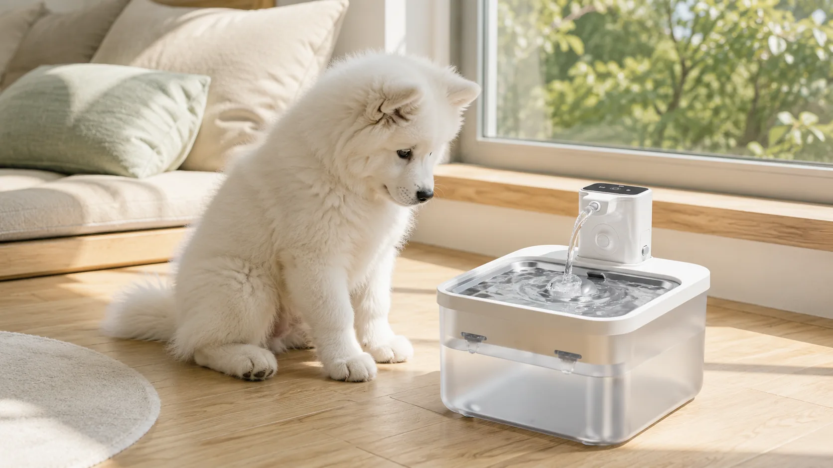 GuardHound Smart Recirculating Water Fountain · Ultra-Quiet Pump · GuardHound DOG