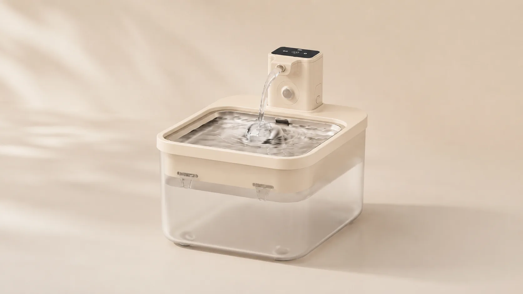 GuardHound Smart Recirculating Water Fountain · Cashmere Beige · GuardHound DOG