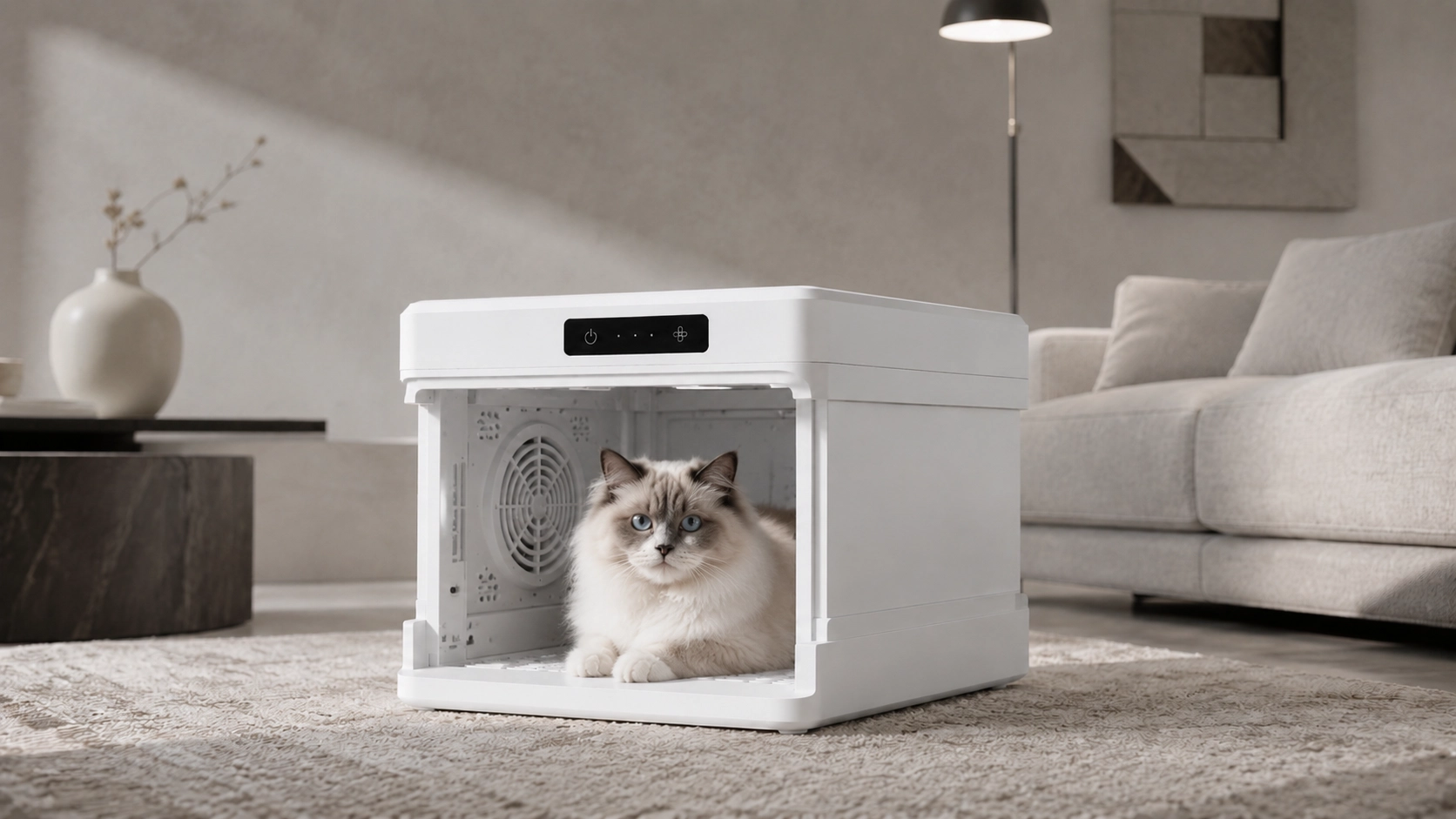 Folding Smart Pet Hair Dryer · 60°C Constant Temperature · GuardLynx