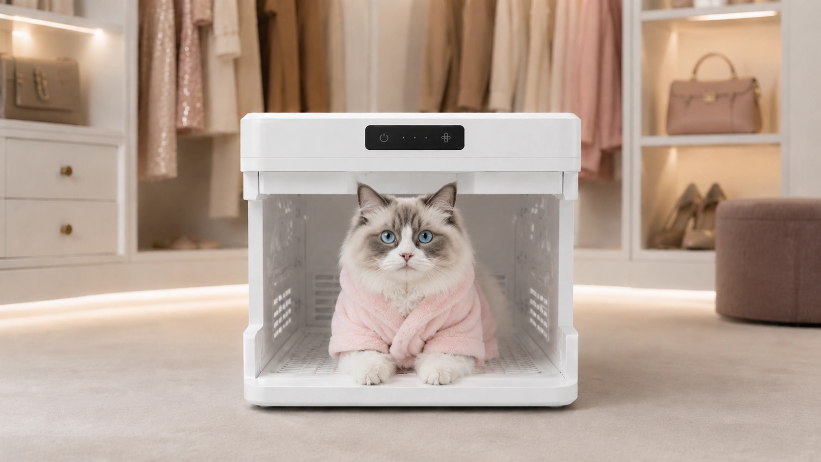 Folding Smart Pet Hair Dryer · Foldable Design · GuardLynx