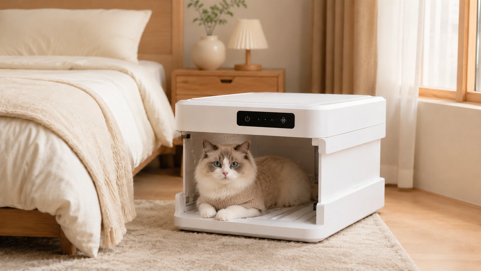 Folding Smart Pet Hair Dryer · 45dB Quiet Operation · GuardLynx